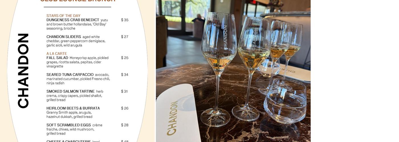 Chandon Menu
