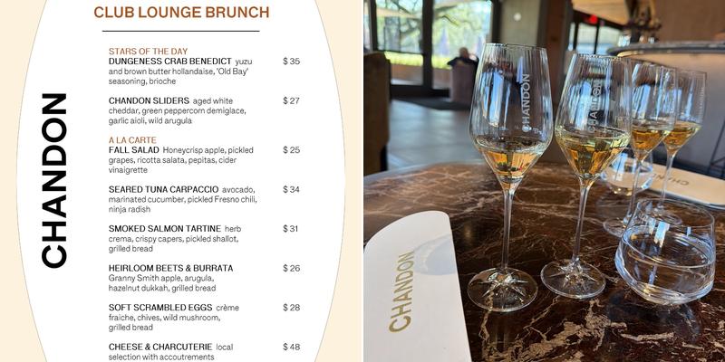 Chandon Menu