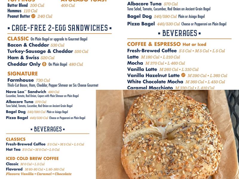 Noah's NY Bagels Menu