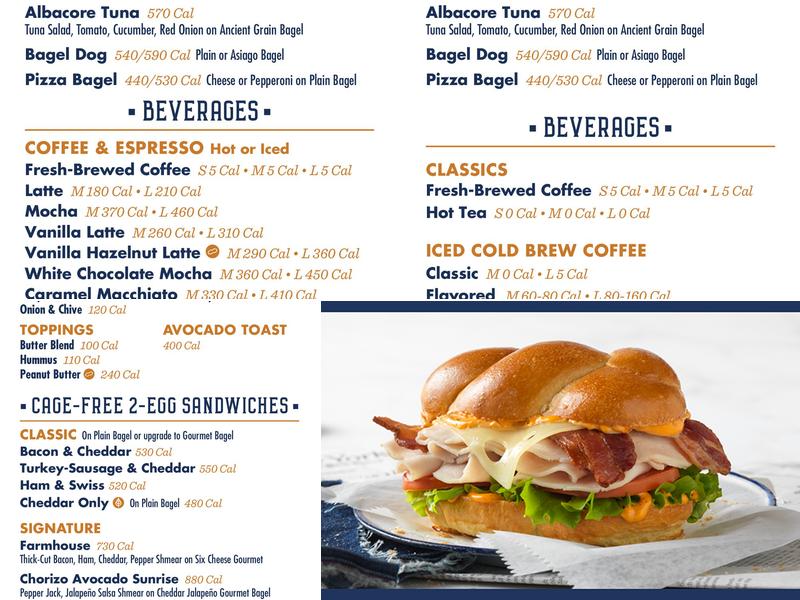 Noah's NY Bagels Menu