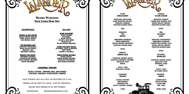 Wander Menu
