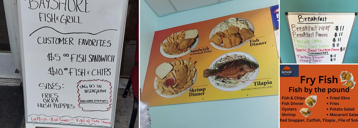 Bayshore Fish & Grill Menu