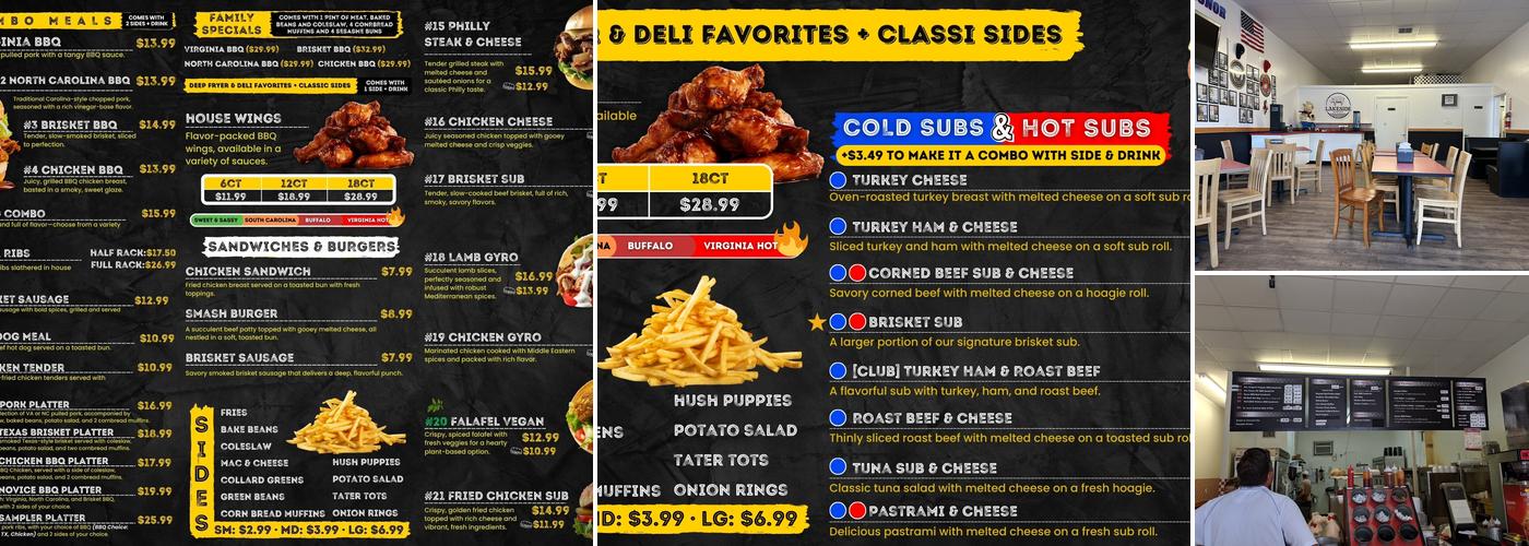 Lakeside Barbeque Menu