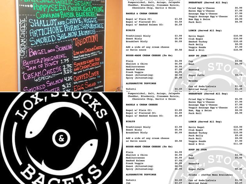 Lox, Stocks & Bagels Menu