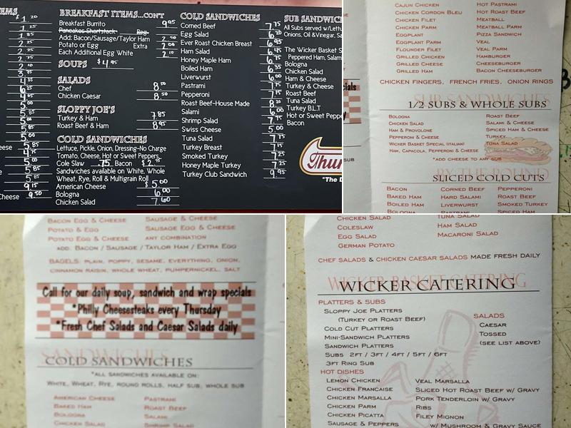Wicker Basket Menu