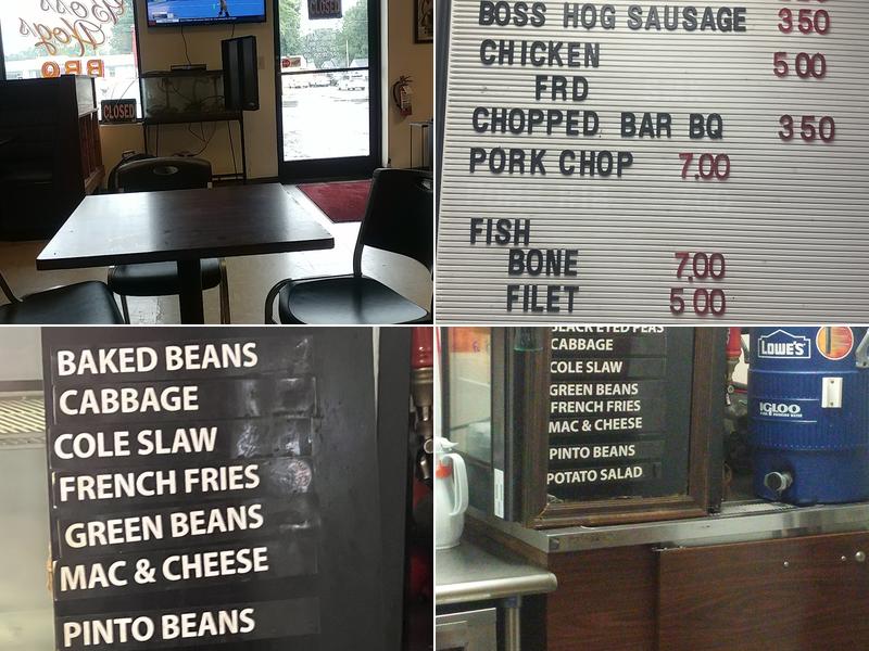 Boss Hog's Bar-B-Que Menu