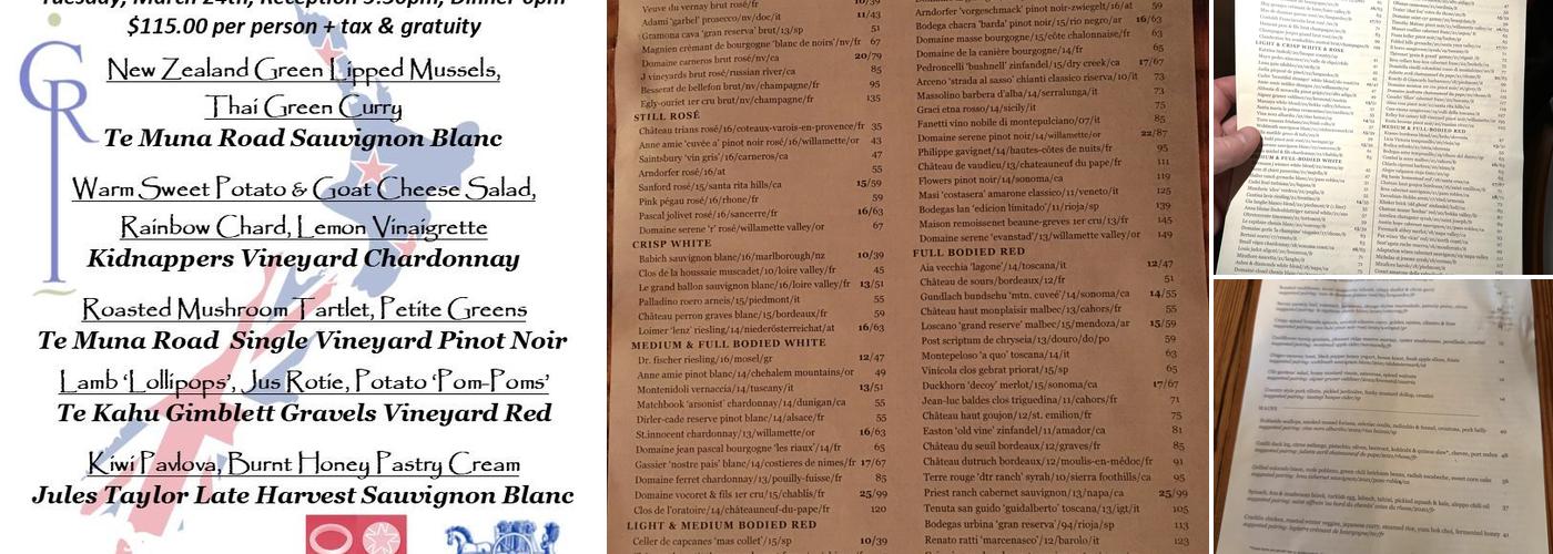 The Plimoth Menu