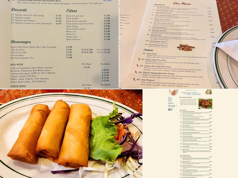 Pearl of Siam Menu