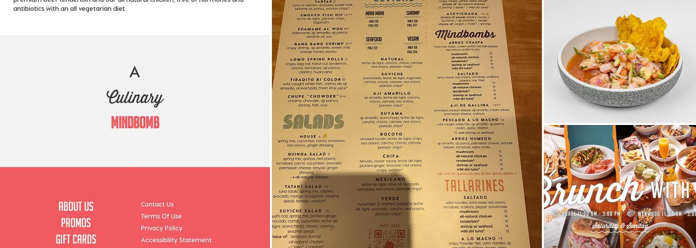 SuViche – Sushi and Ceviche Menu