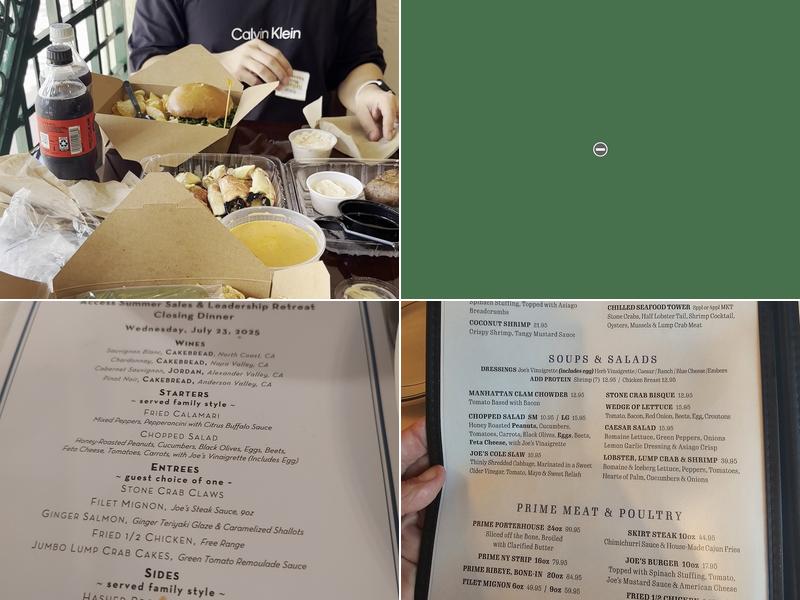 Joe's Stone Crab Menu