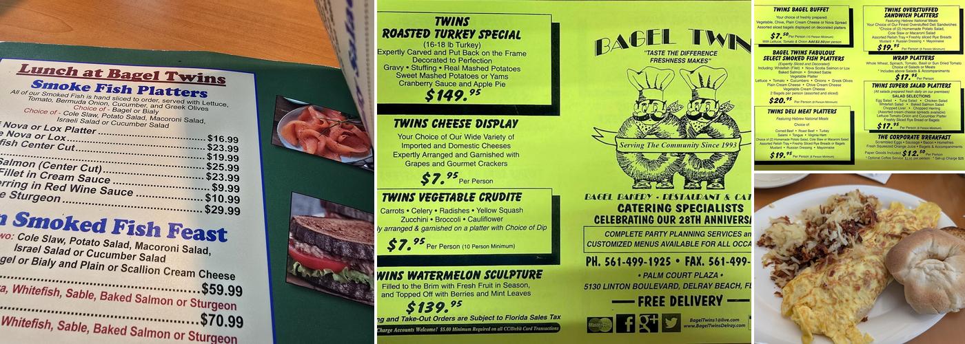 Bagel Twins Menu