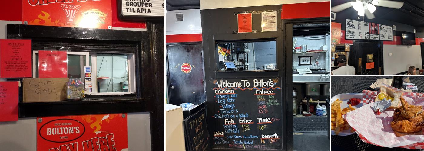 Bolton's Spicy Chicken & Fish Menu