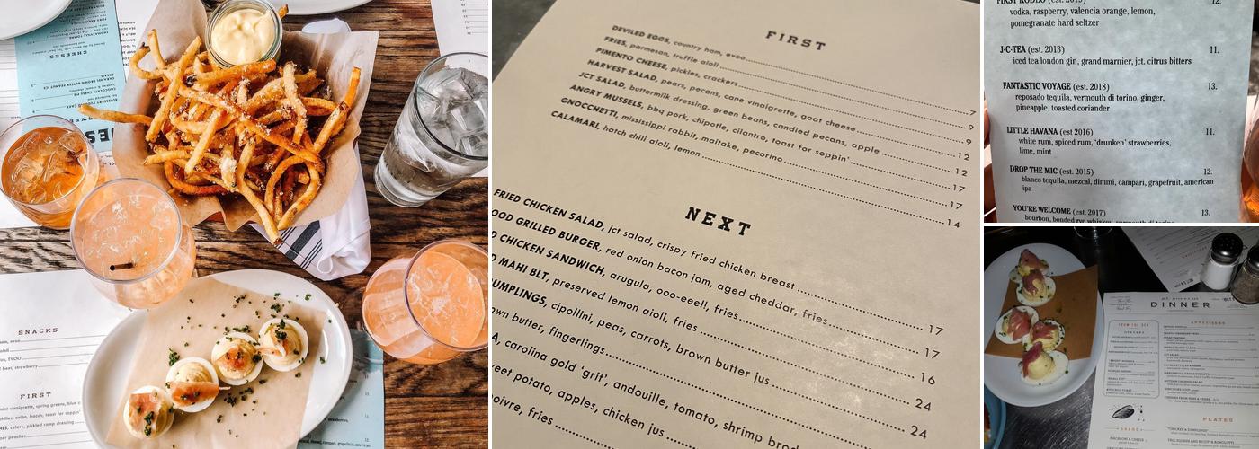 JCT. Kitchen & Bar Menu