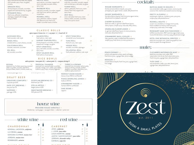 Zest Menu