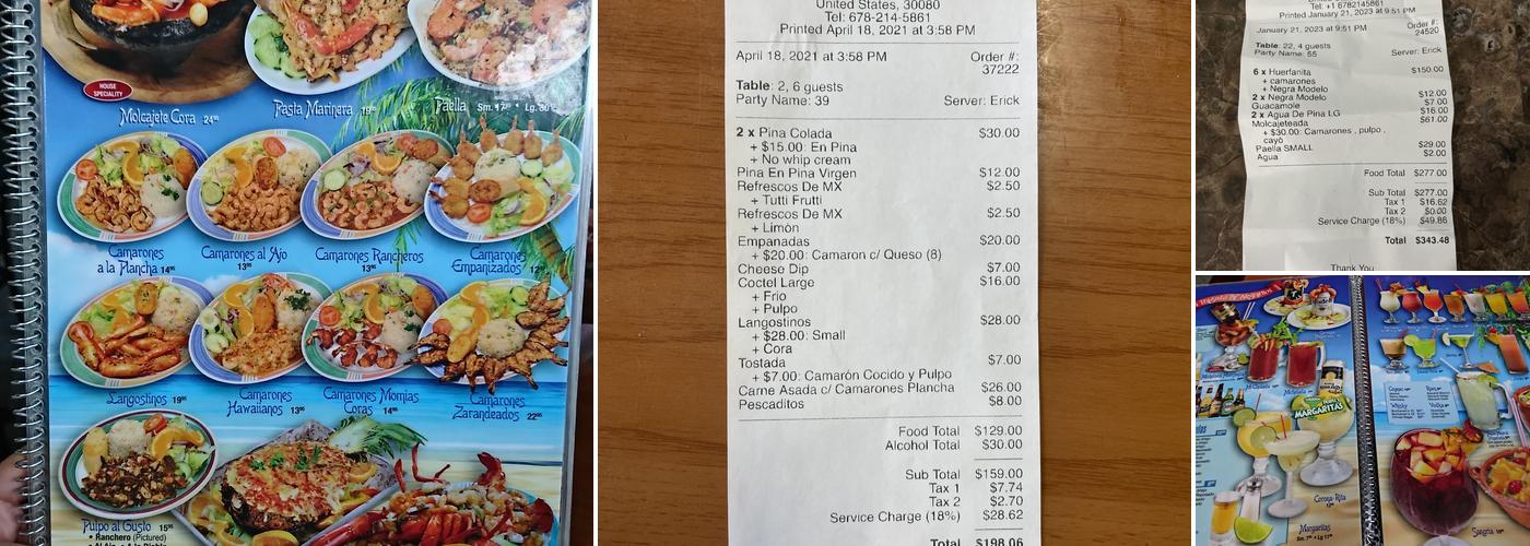 Mariscos Las Islitas Menu