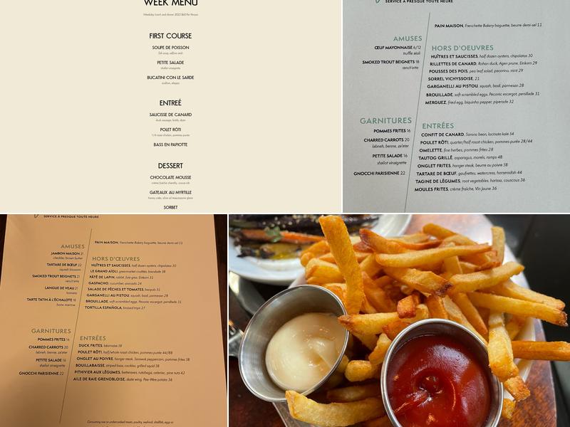 Frenchette Menu