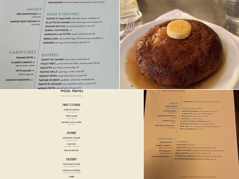 Frenchette Menu