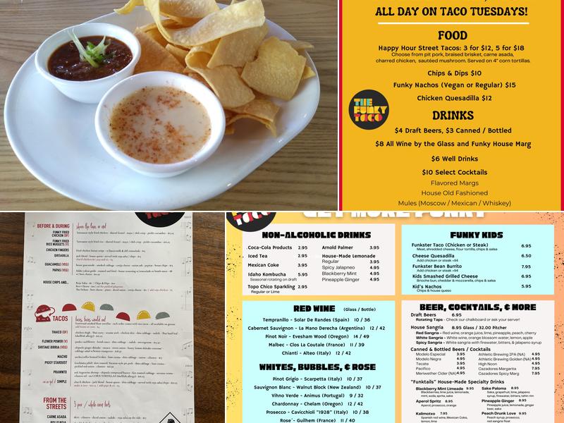 The Funky Taco Menu