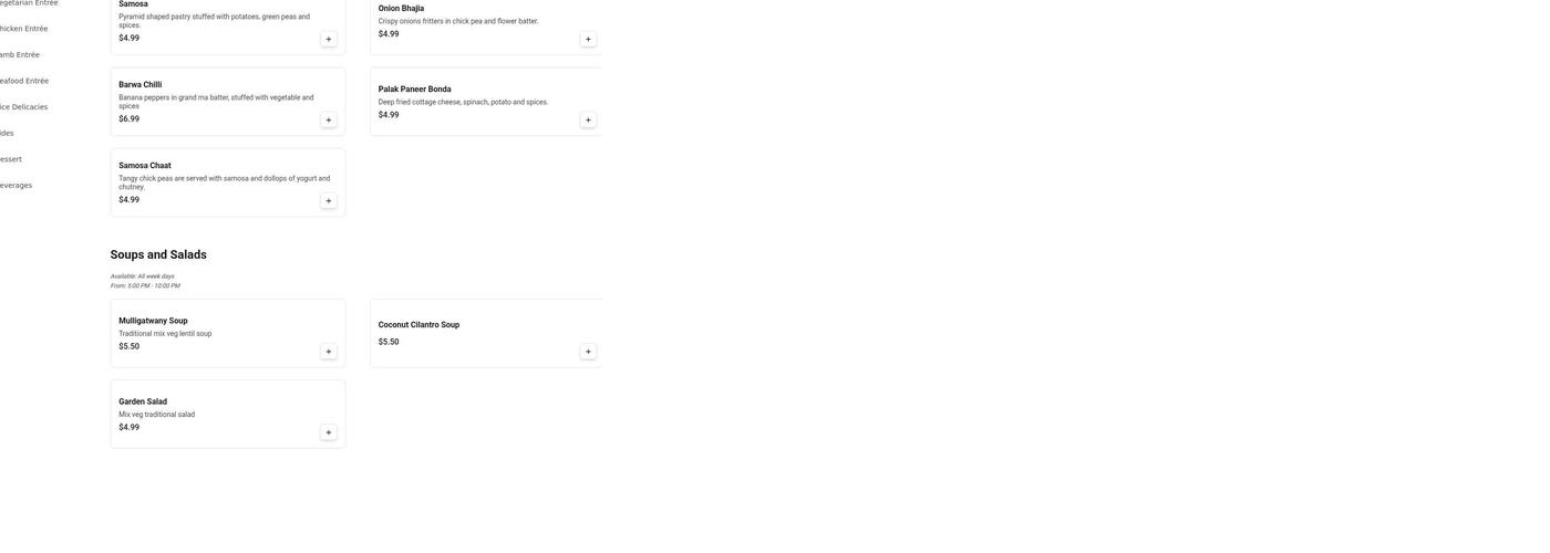 Saffron Indian Bar and Grill Menu