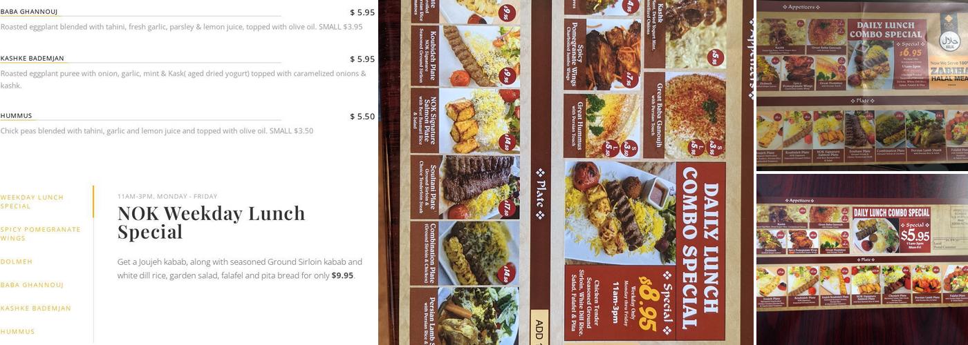 NOK Menu