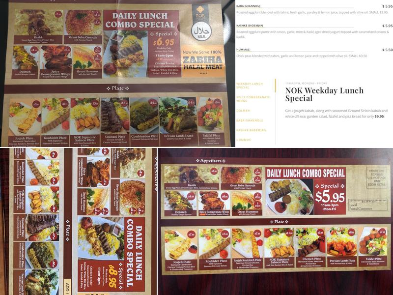 NOK Menu