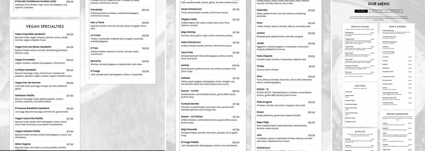 Cafecito Menu