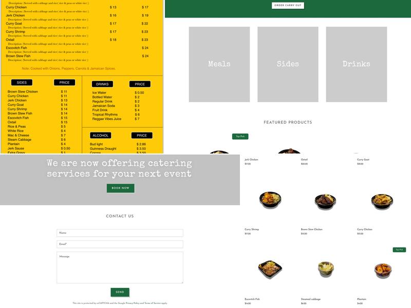 Pepper & Spice Jamaican Restaurant Menu