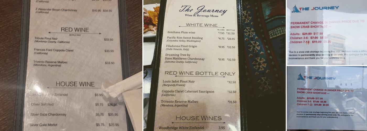 The Journey Menu
