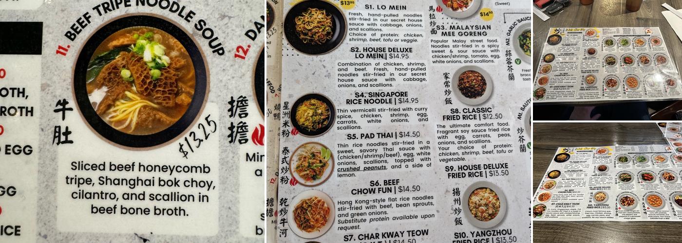 Lan City Hand Pulled Noodle Menu