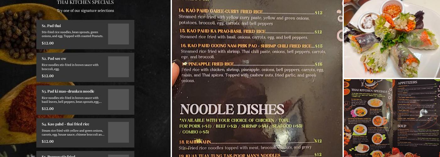 Thai Kitchen Menu
