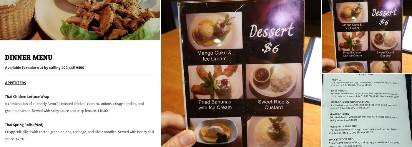 Thai Pepper Menu