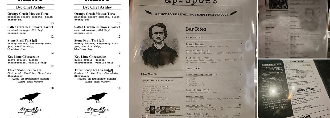 Apropoe's Menu