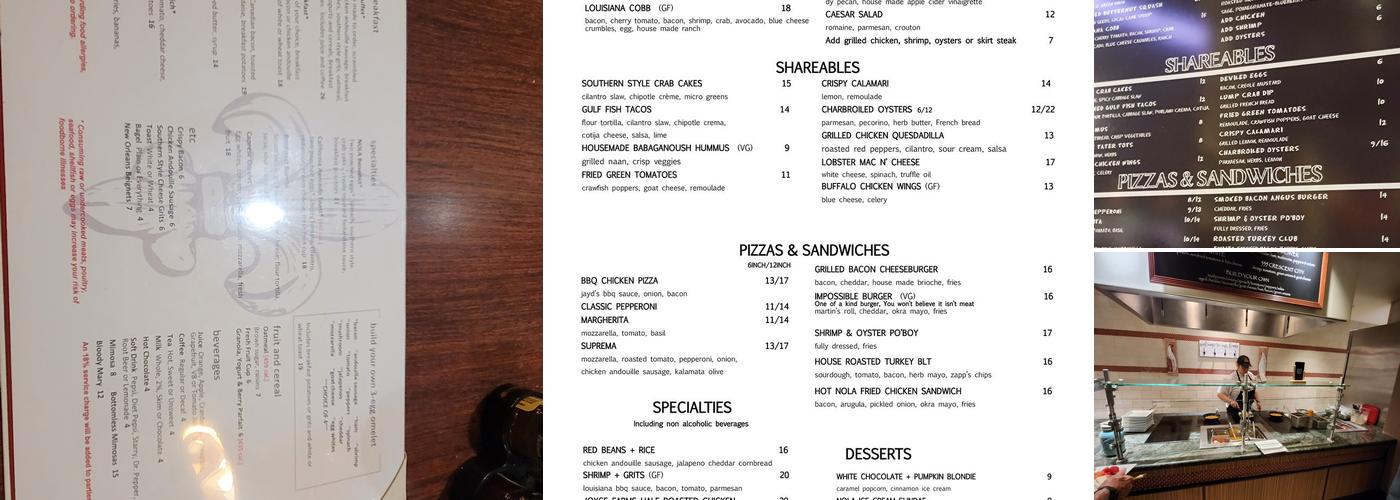 5Fifty5 Menu