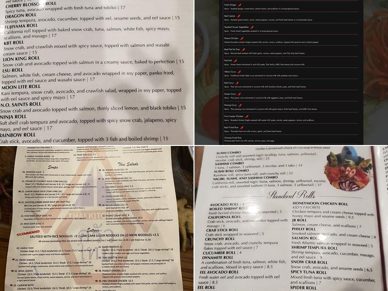 Thai Kitchen Menu