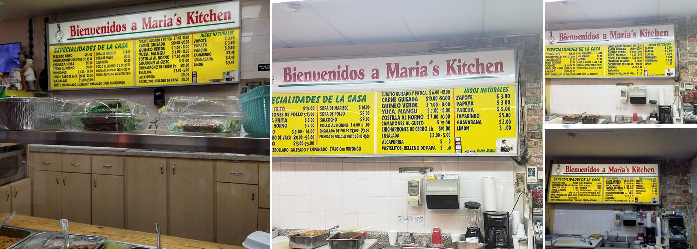 Maria's Kitchen Menu