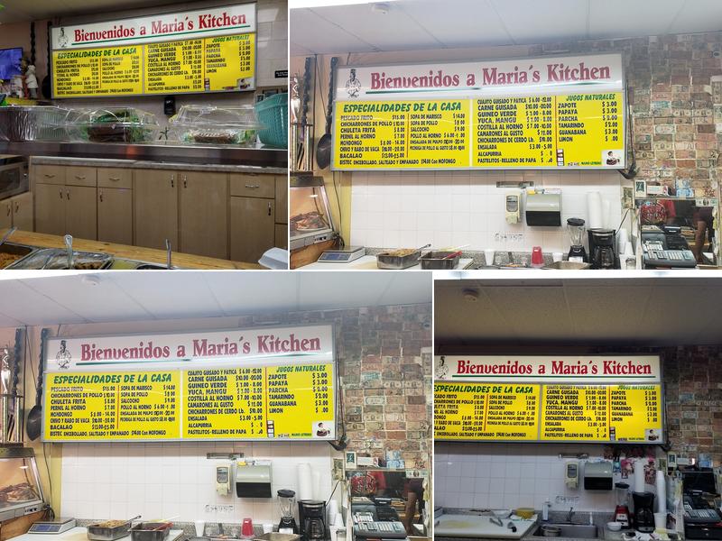 Maria's Kitchen Menu