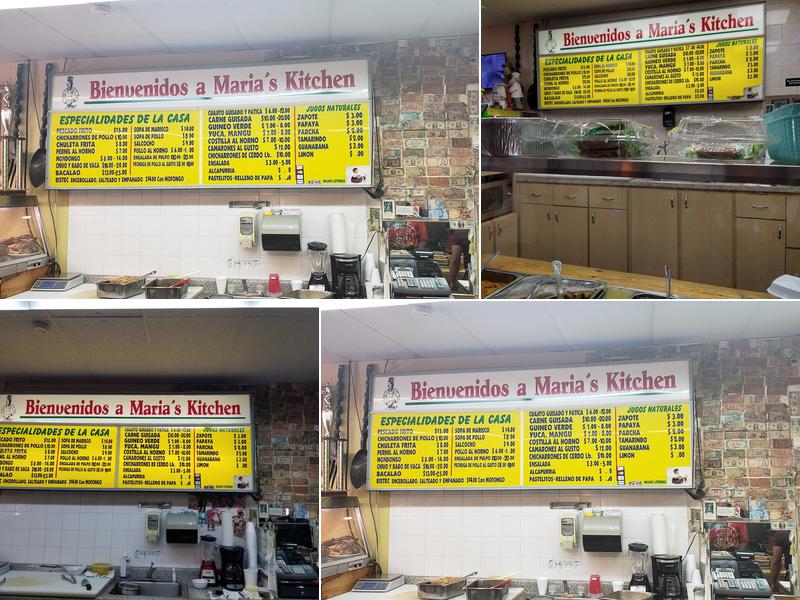 Maria's Kitchen Menu