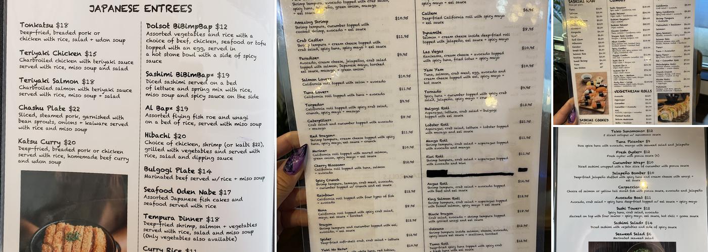 Tomo Sushi & Karaoke Menu