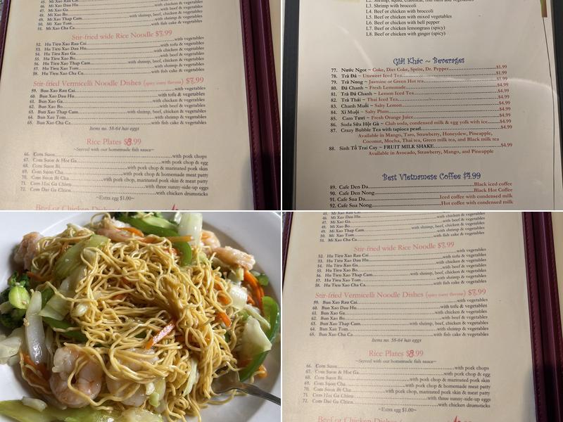 Pho Saigon Menu