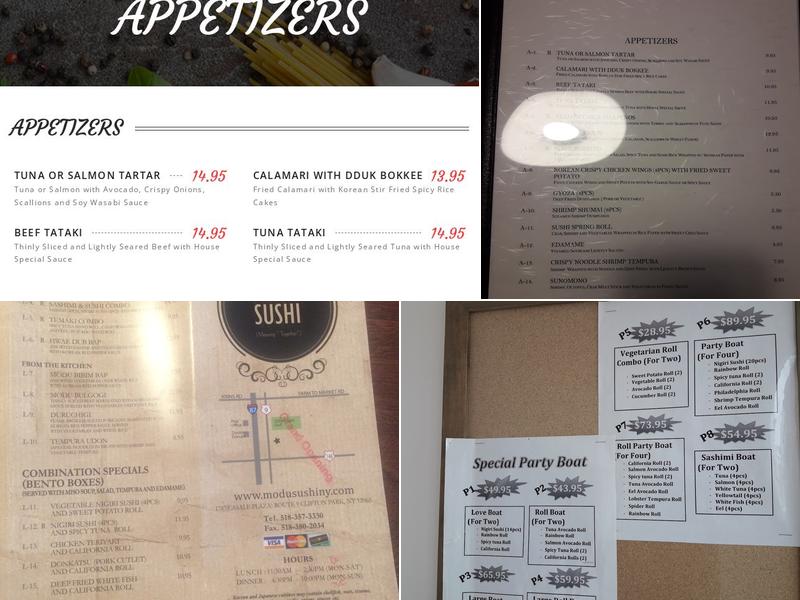 Modu Sushi Menu