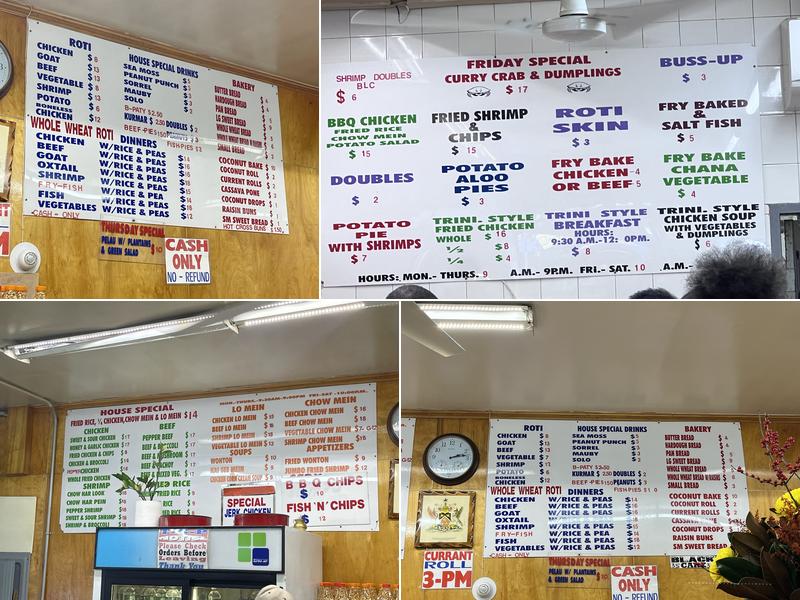 Trinidad Golden Place Menu