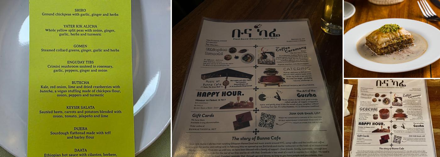 Bunna Cafe Menu
