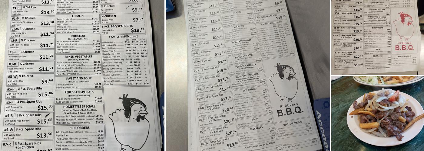 Caravan Chicken Menu