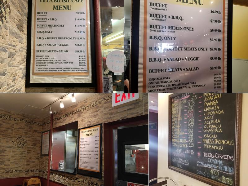 Villa Brazil Café Grill Menu
