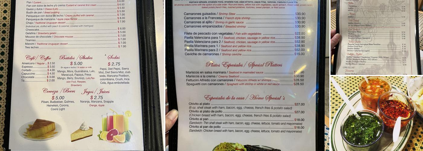 El Chivito D'Oro Menu