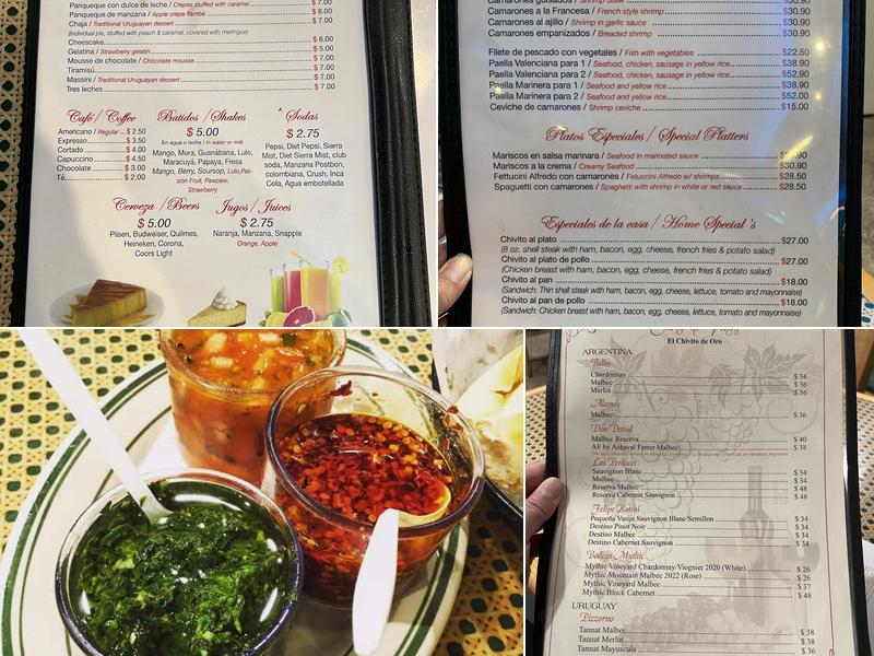 El Chivito D'Oro Menu