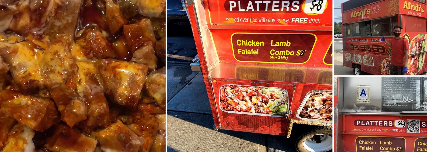 AFRIDI Halal Food Cart Menu