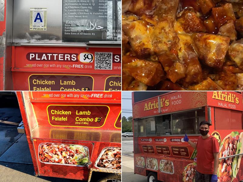 AFRIDI Halal Food Cart Menu