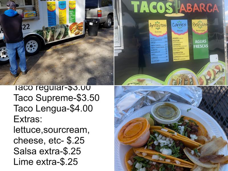 Tacos Abarca Menu