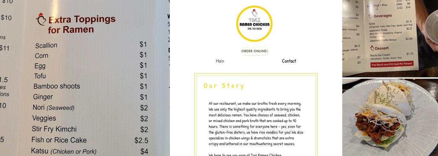 Tori Ramen Chicken Menu